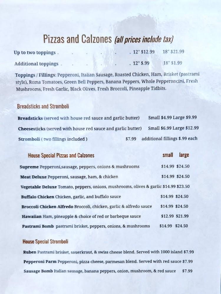 Al's Pizza Menu image 1